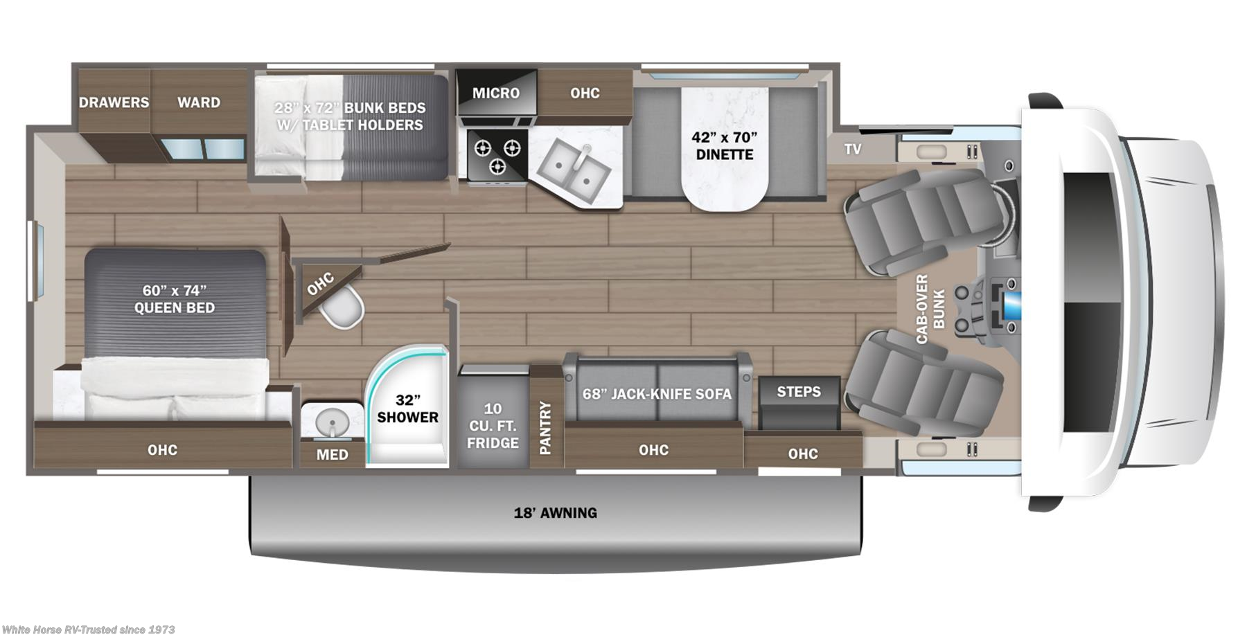 Floorplan of 2025 Jayco Redhawk 31F