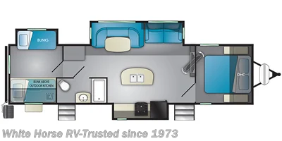 2021 Heartland Mallard M33 - Used Travel Trailer For Sale by White Horse RV Center in Williamstown, New Jersey features Bunk Beds, Island Kitchen, Fireplace, Slideout, Pantry