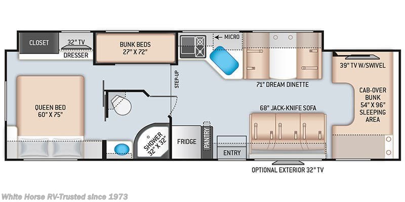 2022 Thor Motor Coach Chateau 31E - Used Class C For Sale by White Horse RV Center in Williamstown, New Jersey features Convection Microwave, Power Awning, LED Lights, Tankless Demand Gas Water Heater, Side View Cameras