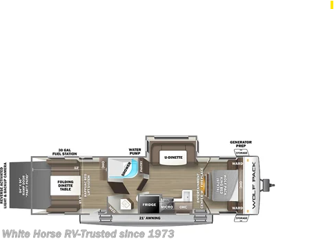 Floorplan of 2023 Forest River Cherokee Wolf Pack 25PACK12