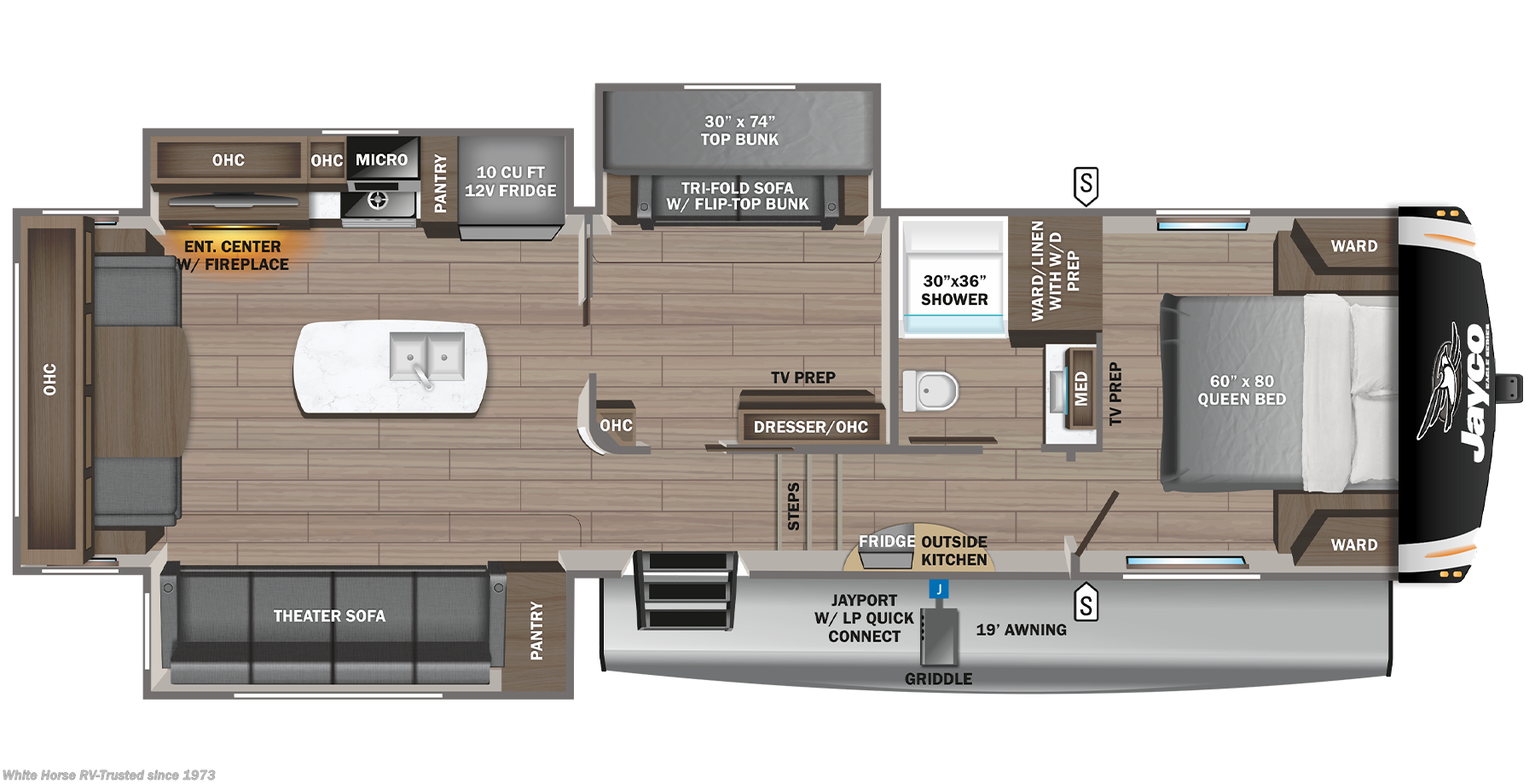 Floorplan of 2023 Jayco Eagle HT 31MB