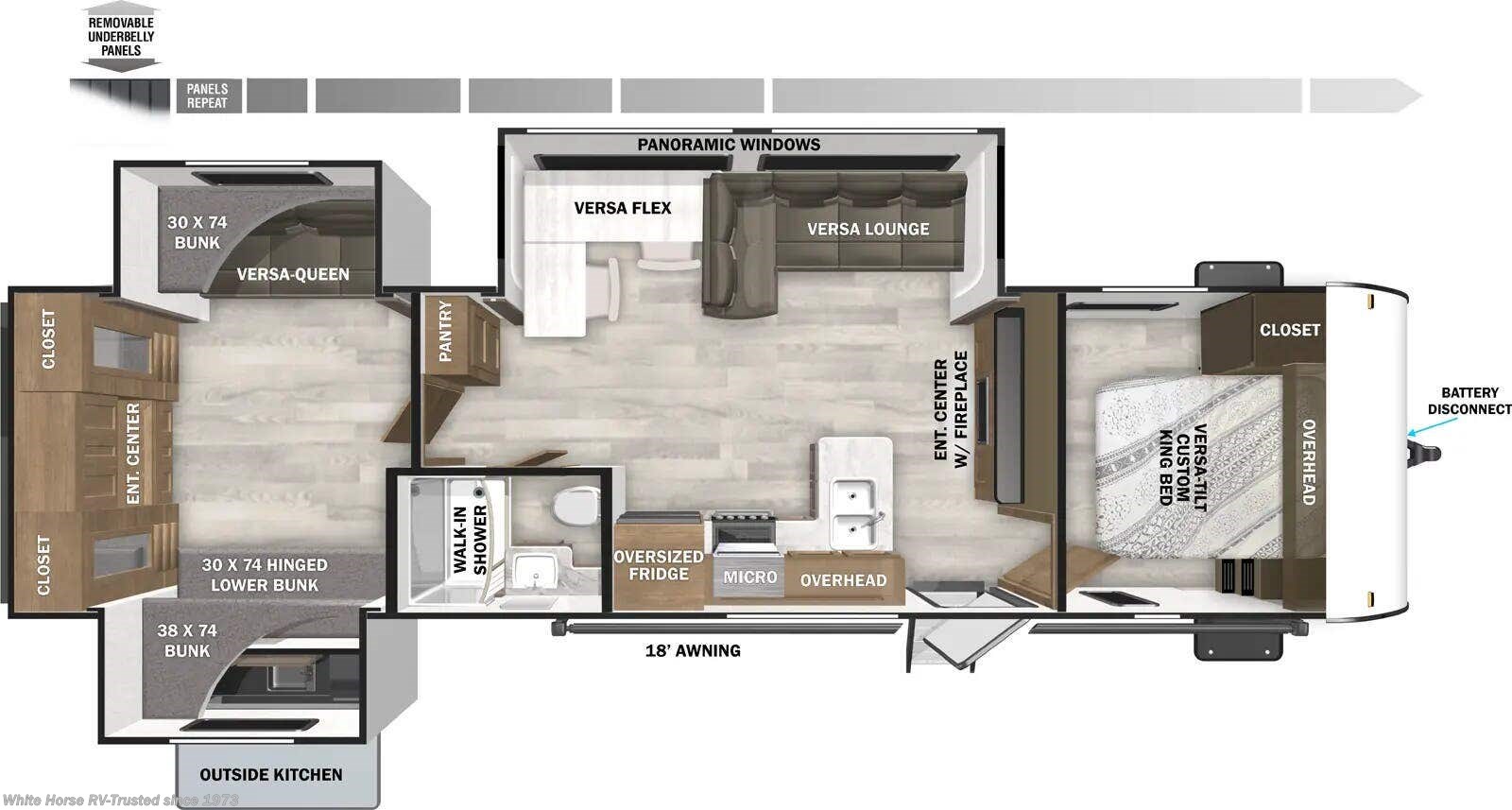 Floorplan of 2025 Forest River Salem 31KQBTS