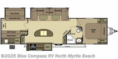 Sckf1085b 2015 Open Range Light Lt308bhs Travel Trailer For Sale
