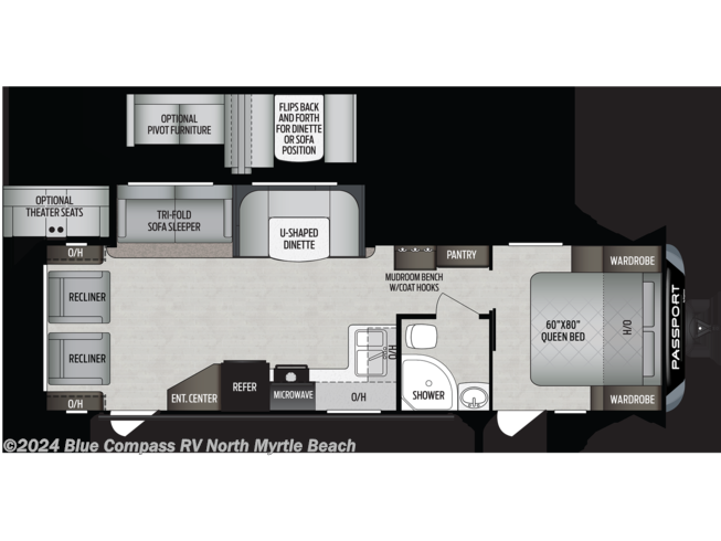 Sckp1544 2020 Keystone Passport 2900rl Travel Trailer For Sale