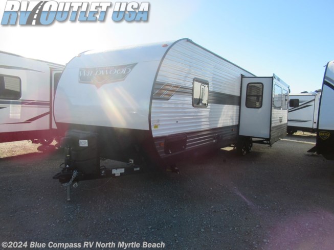 2022 Forest River Wildwood 27RK - New Travel Trailer For Sale by RV Outlet USA of NMB in Longs, South Carolina features Cable Prepped, Toilet, Outside Kitchen, Auxiliary Battery, Leveling Jacks