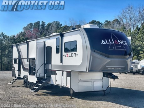 &lt;p style=&quot;font-size: 14px;&quot;&gt;&lt;strong style=&quot;font-size: 14px;&quot;&gt;2024 Alliance RV Valor &lt;/strong&gt;&lt;strong style=&quot;font-size: 14px;&quot;&gt; 40V13 Fifth Wheel &lt;/strong&gt;&lt;strong style=&quot;font-size: 14px;&quot;&gt;Toy Hauler Highlights:&lt;/strong&gt;&lt;/p&gt;
&lt;ul style=&quot;font-size: 14px;&quot;&gt;
&lt;li style=&quot;font-size: 14px;&quot;&gt;Bar Stools&lt;/li&gt;
&lt;li style=&quot;font-size: 14px;&quot;&gt;Fireplace&lt;/li&gt;
&lt;li style=&quot;font-size: 14px;&quot;&gt;Loft&lt;/li&gt;
&lt;li style=&quot;font-size: 14px;&quot;&gt;Front Private Bedroom&lt;/li&gt;
&lt;li style=&quot;font-size: 14px;&quot;&gt;Convection Microwave&lt;/li&gt;
&lt;li style=&quot;font-size: 14px;&quot;&gt;Bath and a Half&lt;/li&gt;
&lt;/ul&gt;
&lt;p style=&quot;font-size: 14px;&quot;&gt;There is room for your off-road toys and the whole family in this toy hauler! The&amp;nbsp;&lt;strong style=&quot;box-sizing: border-box; font-weight: bold; margin: 0px; padding: 0px; border: 0px; outline: 0px; font-size: 14px; vertical-align: baseline;&quot;&gt;bath and a half&lt;/strong&gt;&amp;nbsp;makes life more convenient and the dual entry doors create a smooth flow of traffic in and out of the unit. Aside from 13&#39; of garage space, an air compressor, and an entrance/exit door, there are also&amp;nbsp;&lt;strong style=&quot;box-sizing: border-box; font-weight: bold; margin: 0px; padding: 0px; border: 0px; outline: 0px; font-size: 14px; vertical-align: baseline;&quot;&gt;opposing HappiJac sofas&lt;/strong&gt;&amp;nbsp;with a queen bed above them, a loft that opens to the living room, and a half bathroom. The chef can prepare their best meals with the three burner cooktop while two others sit at the flip-up counter with&amp;nbsp;&lt;strong style=&quot;box-sizing: border-box; font-weight: bold; margin: 0px; padding: 0px; border: 0px; outline: 0px; font-size: 14px; vertical-align: baseline;&quot;&gt;two bar stools&lt;/strong&gt;. After a fun day on the trails, wash up in the full bathroom with the 48&quot; x 30&quot; shower, grab your pajamas from the&amp;nbsp;&lt;strong style=&quot;box-sizing: border-box; font-weight: bold; margin: 0px; padding: 0px; border: 0px; outline: 0px; font-size: 14px; vertical-align: baseline;&quot;&gt;front wardrobe&lt;/strong&gt;&amp;nbsp;or flip-top dresser in the front private bedroom then relax on one of the two sofas by the fireplace and 50&quot; HDTV!&lt;/p&gt;
&lt;p style=&quot;font-size: 14px;&quot;&gt;You can bring your toys with you wherever you go with any one of these Alliance RV Valor toy hauler fifth wheels! They are adventure-ready with a quality build from the walk-on roof with&amp;nbsp;&lt;strong style=&quot;box-sizing: border-box; font-weight: bold; margin: 0px; padding: 0px; border: 0px; outline: 0px; font-size: 14px; vertical-align: baseline;&quot;&gt;seamless PVC roof covering&lt;/strong&gt;&amp;nbsp;to the commercial grade vinyl flooring and MorRyde CRE3000 suspension system. The Performance Running Gear package comes with a 101&quot; wide-body benchmark chassis platform, 7,000 lb. Dexter axles, and a space-enhancing &lt;strong style=&quot;box-sizing: border-box; font-weight: bold; margin: 0px; padding: 0px; border: 0px; outline: 0px; font-size: 14px; vertical-align: baseline;&quot;&gt;drop frame storage compartment&lt;/strong&gt;&amp;nbsp;to pack in all your riding gear. You can even go off-gridding thanks to the&amp;nbsp;&lt;strong style=&quot;box-sizing: border-box; font-weight: bold; margin: 0px; padding: 0px; border: 0px; outline: 0px; font-size: 14px; vertical-align: baseline;&quot;&gt;Off the Grid Pack&lt;/strong&gt;&amp;nbsp;that has two 320-watt solar panels, generator prep, a 40 amp charge controller, and a 100 amp hour lithium iron phosphate battery, plus a battery monitor system. Some of the interior comforts you will enjoy are the hardwood cabinet doors and drawers, solid surface kitchen countertops, and&amp;nbsp;&lt;strong style=&quot;box-sizing: border-box; font-weight: bold; margin: 0px; padding: 0px; border: 0px; outline: 0px; font-size: 14px; vertical-align: baseline;&quot;&gt;commercial grade vinyl flooring&lt;/strong&gt;&amp;nbsp;with no carpet to make clean up a breeze. The Valor toy haulers are also the Masters of 12 Volt with USB charging station throughout, power recliners, a 17 cu. ft. refrigerator, and more &lt;strong style=&quot;box-sizing: border-box; font-weight: bold; margin: 0px; padding: 0px; border: 0px; outline: 0px; font-size: 14px; vertical-align: baseline;&quot;&gt;12-volt features&lt;/strong&gt;&amp;nbsp;to make camping hassle-free!&lt;/p&gt;
&lt;div style=&quot;text-align: center;&quot;&gt;&amp;nbsp;&lt;/div&gt;
&lt;div style=&quot;text-align: center;&quot;&gt;Every RV purchase includes a &lt;span style=&quot;color: #000080;&quot;&gt;&lt;strong&gt;1 Year RV Complete &lt;/strong&gt;&lt;/span&gt;&lt;span style=&quot;color: #000080;&quot;&gt;&lt;strong&gt;VIP &lt;/strong&gt;&lt;/span&gt;&lt;span style=&quot;color: #000080;&quot;&gt;&lt;strong&gt;Membership&lt;/strong&gt;&lt;/span&gt; for FREE! This RV Complete VIP membership includes helpful services for your RV such as window and dent repairs, lockout assistance, as well as technical and roadside assistance! With this RV Complete VIP membership, you have complete coverage for any issue, anytime, anywhere!&lt;/div&gt;
&lt;p style=&quot;text-align: center;&quot;&gt;&lt;span style=&quot;text-align: center;&quot;&gt;If we can assist in answering any questions that you may have about this RV or any RV for sale, please feel free to give us a call &lt;/span&gt;at&lt;strong style=&quot;text-align: center;&quot;&gt; 1-843-756-2222&lt;/strong&gt;&lt;span style=&quot;text-align: center;&quot;&gt; and press 6 for sales! You can also visit our direct website at &lt;a href=&quot;https://www.rv007.com/&quot;&gt;rv007.com&lt;/a&gt;. W&lt;/span&gt;&lt;span style=&quot;text-align: center;&quot;&gt;e always offer our customers huge discounts on fifth wheel hitches, installation, parts, and accessories! Give us a call! We can&#39;t save you money unless you buy from us!&lt;/span&gt;&lt;/p&gt;