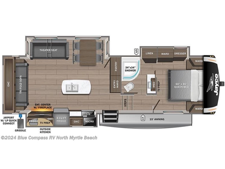 New 2024 Jayco Eagle 28.5RSTS available in Longs, South Carolina