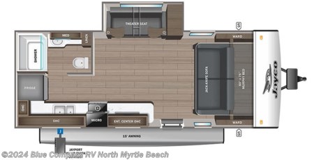 &lt;p style=&quot;text-align: center;&quot;&gt;&lt;span style=&quot;color: #ff0000;&quot;&gt;&lt;strong&gt;THIS RV IS COMING SOON! IF YOU ARE INTERESTED IN THIS RV OR ANY OTHER RV, PLEASE GIVE US A CALL AT 1-843-756-2222&lt;/strong&gt;&lt;/span&gt;&lt;/p&gt;
&lt;p style=&quot;box-sizing: border-box; margin: 0px; padding: 0px; border: 0px; outline: 0px; font-size: 14px; vertical-align: baseline;&quot;&gt;&lt;strong style=&quot;box-sizing: border-box; font-weight: bold; margin: 0px; padding: 0px; border: 0px; outline: 0px; font-size: 14px; vertical-align: baseline;&quot;&gt;2024 Jayco Jay Feather &lt;/strong&gt;&lt;strong style=&quot;box-sizing: border-box; font-weight: bold; margin: 0px; padding: 0px; border: 0px; outline: 0px; font-size: 14px; vertical-align: baseline;&quot;&gt;19MRK Rear Kitchen T&lt;/strong&gt;&lt;strong style=&quot;box-sizing: border-box; font-weight: bold; margin: 0px; padding: 0px; border: 0px; outline: 0px; font-size: 14px; vertical-align: baseline;&quot;&gt;ravel Trailer Highlights:&lt;/strong&gt;&lt;/p&gt;
&lt;p style=&quot;box-sizing: border-box; margin: 0px; padding: 0px; border: 0px; outline: 0px; font-size: 14px; vertical-align: baseline;&quot;&gt;&amp;nbsp;&lt;/p&gt;
&lt;ul style=&quot;box-sizing: border-box; margin: 0px; padding: 0px; border: 0px; outline: 0px; font-size: 14px; vertical-align: baseline; list-style: none;&quot;&gt;
&lt;li style=&quot;box-sizing: border-box; margin: 0px 0px 0px 25px; padding: 0px; border: 0px; outline: 0px; font-size: 14px; vertical-align: baseline; list-style-type: disc;&quot;&gt;Murphy Bed&lt;/li&gt;
&lt;li style=&quot;box-sizing: border-box; margin: 0px 0px 0px 25px; padding: 0px; border: 0px; outline: 0px; font-size: 14px; vertical-align: baseline; list-style-type: disc;&quot;&gt;Entertainment Center&lt;/li&gt;
&lt;li style=&quot;box-sizing: border-box; margin: 0px 0px 0px 25px; padding: 0px; border: 0px; outline: 0px; font-size: 14px; vertical-align: baseline; list-style-type: disc;&quot;&gt;Theater Seats&lt;/li&gt;
&lt;li style=&quot;box-sizing: border-box; margin: 0px 0px 0px 25px; padding: 0px; border: 0px; outline: 0px; font-size: 14px; vertical-align: baseline; list-style-type: disc;&quot;&gt;Rear Corner Bathroom&lt;/li&gt;
&lt;li style=&quot;box-sizing: border-box; margin: 0px 0px 0px 25px; padding: 0px; border: 0px; outline: 0px; font-size: 14px; vertical-align: baseline; list-style-type: disc;&quot;&gt;15&#39; Power Awning&lt;/li&gt;
&lt;/ul&gt;
&lt;p style=&quot;box-sizing: border-box; margin: 0px; padding: 0px; border: 0px; outline: 0px; font-size: 14px; vertical-align: baseline;&quot;&gt;&amp;nbsp;&lt;/p&gt;
&lt;p style=&quot;box-sizing: border-box; margin: 0px; padding: 0px; border: 0px; outline: 0px; font-size: 14px; vertical-align: baseline;&quot;&gt;This travel trailer offers a lot of possibilities! During the day, relax in the spacious front living area with a jack-knife sofa plus a pair of&amp;nbsp;&lt;strong style=&quot;box-sizing: border-box; font-weight: bold; margin: 0px; padding: 0px; border: 0px; outline: 0px; font-size: 14px; vertical-align: baseline;&quot;&gt;theater seats&lt;/strong&gt;, both positioned for a great view of the entertainment center. A fully equipped kitchen with dual sinks, a microwave, and a three-burner range makes meals easy, and the theater seats have swing-out trays for you to dine. At night, pull down the&amp;nbsp;&lt;strong style=&quot;box-sizing: border-box; font-weight: bold; margin: 0px; padding: 0px; border: 0px; outline: 0px; font-size: 14px; vertical-align: baseline;&quot;&gt;60&quot; x 75&quot; Murphy bed&lt;/strong&gt;&amp;nbsp;for a great night&#39;s sleep! The wardrobes on both sides of the bed provide plenty of storage for your clothing. The&amp;nbsp;&lt;strong style=&quot;box-sizing: border-box; font-weight: bold; margin: 0px; padding: 0px; border: 0px; outline: 0px; font-size: 14px; vertical-align: baseline;&quot;&gt;rear corner bath&lt;/strong&gt;&amp;nbsp;is convenient and private and offers a linen closet plus a medicine cabinet for additional storage capability. Outside you will be sheltered from the sun beneath the 15&#39; awning, and there is an&amp;nbsp;&lt;strong style=&quot;box-sizing: border-box; font-weight: bold; margin: 0px; padding: 0px; border: 0px; outline: 0px; font-size: 14px; vertical-align: baseline;&quot;&gt;exterior griddle&lt;/strong&gt;&amp;nbsp;for pancakes in the morning!&lt;/p&gt;
&lt;p style=&quot;box-sizing: border-box; margin: 0px; padding: 0px; border: 0px; outline: 0px; font-size: 14px; vertical-align: baseline;&quot;&gt;&amp;nbsp;&lt;/p&gt;
&lt;p style=&quot;box-sizing: border-box; margin: 0px; padding: 0px; border: 0px; outline: 0px; font-size: 14px; vertical-align: baseline;&quot;&gt;With any Jay Feather travel trailer by Jayco, you will enjoy lightweight towing, convenient exterior amenities, and at-home comforts inside! The Overlander 1 Solar Package included within the Jay Sport Package comes with a&amp;nbsp;&lt;strong style=&quot;box-sizing: border-box; font-weight: bold; margin: 0px; padding: 0px; border: 0px; outline: 0px; font-size: 14px; vertical-align: baseline;&quot;&gt;200W solar panel&lt;/strong&gt;&amp;nbsp;and a 30-amp digital controller so you can enjoy some off-grid camping. There is also a&amp;nbsp;&lt;strong style=&quot;box-sizing: border-box; font-weight: bold; margin: 0px; padding: 0px; border: 0px; outline: 0px; font-size: 14px; vertical-align: baseline;&quot;&gt;modern graphics package&lt;/strong&gt;&amp;nbsp;with a dual-colored sidewall, LCI Solid Step fold-down aluminum tread steps on the main entry door, and &lt;strong style=&quot;box-sizing: border-box; font-weight: bold; margin: 0px; padding: 0px; border: 0px; outline: 0px; font-size: 14px; vertical-align: baseline;&quot;&gt;a Climate Shield&lt;/strong&gt;&amp;nbsp;0 -100&amp;deg; F tested weather insulation package that will allow you to camp in all sorts of climates. The Customer Value Package will make time outdoors easier than ever with an outside shower, a power tongue jack, and a&amp;nbsp;&lt;strong style=&quot;box-sizing: border-box; font-weight: bold; margin: 0px; padding: 0px; border: 0px; outline: 0px; font-size: 14px; vertical-align: baseline;&quot;&gt;Rock Solid stabilizer system&lt;/strong&gt;, plus American-made nitro-filled Goodyear tires with self-adjusting electric brakes. More exterior features include a Keyed-Alike locking system, marine grade exterior speakers with blue LED accent lighting, a Magnum Truss roof system, and the list goes on! And we haven&#39;t even touched on the interior comforts, like the&lt;strong style=&quot;box-sizing: border-box; font-weight: bold; margin: 0px; padding: 0px; border: 0px; outline: 0px; font-size: 14px; vertical-align: baseline;&quot;&gt;&amp;nbsp;residential style kitchen countertops&lt;/strong&gt;&amp;nbsp;and vinyl flooring throughout, decorative backsplash, handcrafted hardwood door/drawer fronts, and multiple USB charging ports to keep you going!&lt;/p&gt;
&lt;p style=&quot;box-sizing: border-box; margin: 0px; padding: 0px; border: 0px; outline: 0px; font-size: 14px; vertical-align: baseline;&quot;&gt;&amp;nbsp;&lt;/p&gt;
&lt;p style=&quot;text-align: center;&quot;&gt;Every RV purchase includes a &lt;span style=&quot;color: #000080;&quot;&gt;&lt;strong&gt;1 Year RV Complete &lt;/strong&gt;&lt;/span&gt;&lt;span style=&quot;color: #000080;&quot;&gt;&lt;strong&gt;VIP &lt;/strong&gt;&lt;/span&gt;&lt;span style=&quot;color: #000080;&quot;&gt;&lt;strong&gt;Membership&lt;/strong&gt;&lt;/span&gt; for FREE! This RV Complete VIP membership includes helpful services for your RV such as window and dent repairs, lockout assistance, as well as technical and roadside assistance! With this RV Complete VIP membership, you have complete coverage for any issue, anytime, anywhere!&lt;/p&gt;
&lt;p style=&quot;text-align: center;&quot;&gt;If you have any questions about this RV or any RV for sale, please feel free to give us a call at &lt;strong&gt;1-&lt;/strong&gt;&lt;strong&gt;843-756-2222&lt;/strong&gt;, and press 6 for sales. You can also visit our direct website at &lt;a href=&quot;https://www.rv007.com/&quot;&gt;rv007.com&lt;/a&gt;. We always offer our customers HUGE discounts on weight distribution kits, parts, and accessories! We also have great financing! Give us a call, we&#39;ll do our best to earn your business!&lt;span style=&quot;color: #000000; font-family: Verdana; font-size: 14px; font-style: normal; font-variant: normal; font-weight: 400; text-decoration: none; vertical-align: baseline; white-space: pre-wrap; background-color: transparent;&quot;&gt;&lt;span style=&quot;font-family: Verdana;&quot;&gt;&lt;span style=&quot;white-space: pre-wrap;&quot;&gt; Remember, we can&#39;t save you money unless you buy from us!&lt;/span&gt;&lt;/span&gt;&lt;/span&gt;&lt;/p&gt;