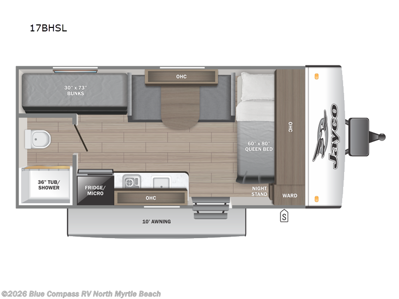 2026 Jayco Jay Feather Air SL 17BHSL - New Travel Trailer For Sale by Blue Compass RV North Myrtle Beach in Longs, South Carolina