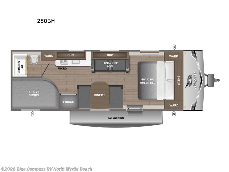 2026 Jayco Jay Flight SLX 250BH - New Travel Trailer For Sale by Blue Compass RV North Myrtle Beach in Longs, South Carolina