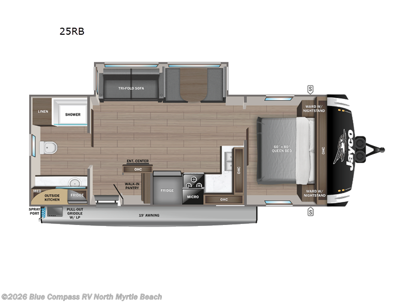 2025 Jayco Jay Feather 25RB - New Travel Trailer For Sale by Blue Compass RV North Myrtle Beach in Longs, South Carolina features Slideout