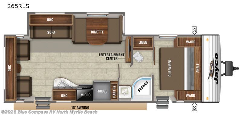 2019 Jayco Jay Flight SLX 8 265RLS - Used Travel Trailer For Sale by Blue Compass RV North Myrtle Beach in Longs, South Carolina features Slideout