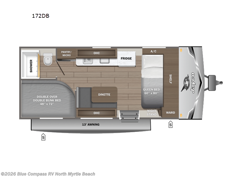 2026 Jayco Jay Flight SLX 172DB - New Travel Trailer For Sale by Blue Compass RV North Myrtle Beach in Longs, South Carolina