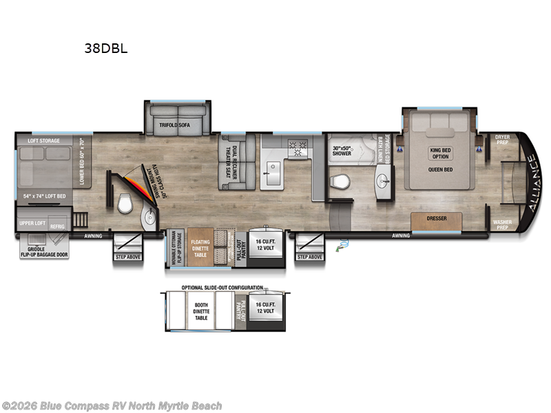 2026 Alliance RV Avenue 38DBL - New Fifth Wheel For Sale by Blue Compass RV North Myrtle Beach in Longs, South Carolina features Slideout