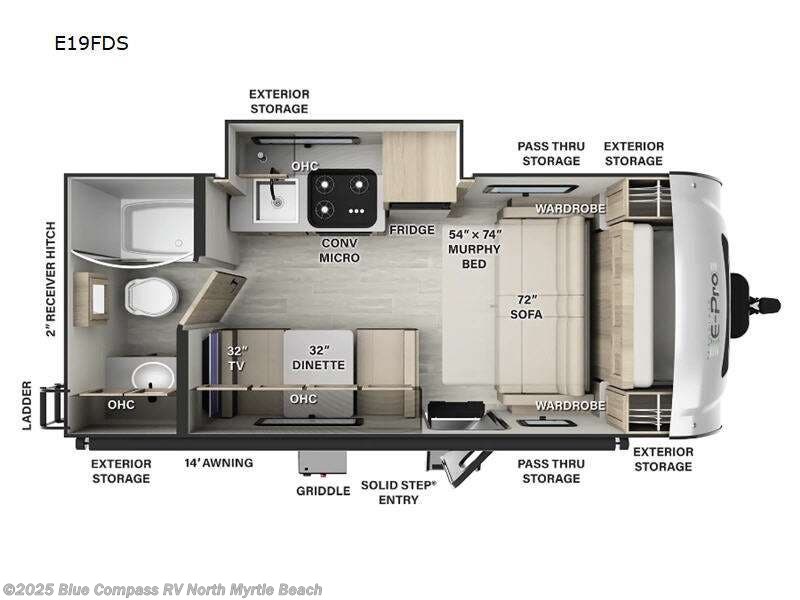 2024 Forest River Flagstaff E-Pro 19FDS - Used Travel Trailer For Sale by Blue Compass RV North Myrtle Beach in Longs, South Carolina features Slideout