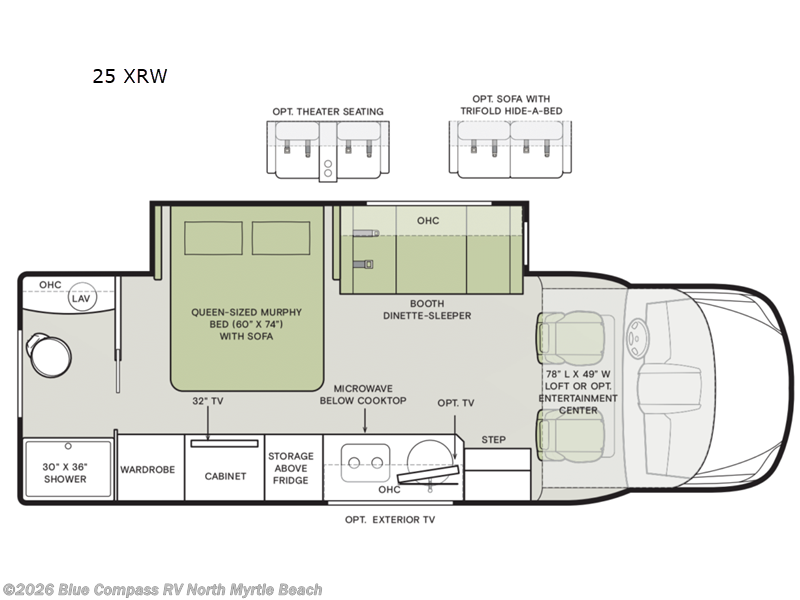 2026 Tiffin Wayfarer 25XRW - New Class C For Sale by Blue Compass RV North Myrtle Beach in Longs, South Carolina features Slideout