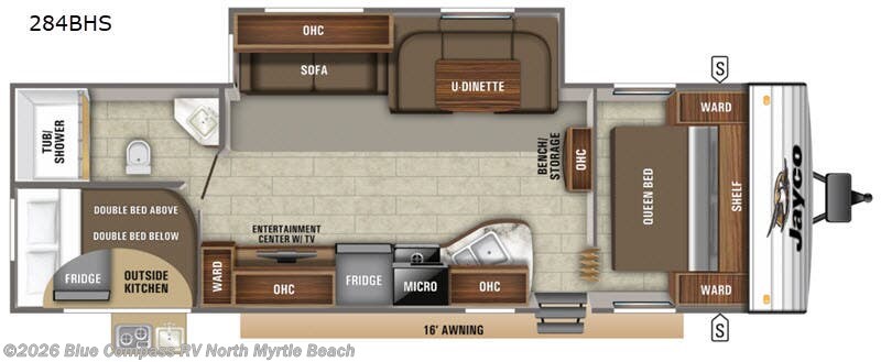 2019 Jayco Jay Flight SLX 8 284BHS - Used Travel Trailer For Sale by Blue Compass RV North Myrtle Beach in Longs, South Carolina features Slideout
