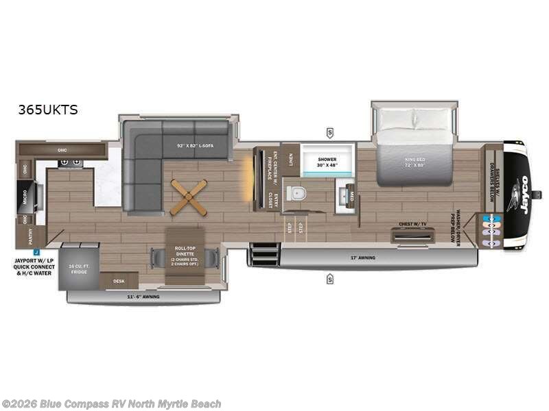 2026 Jayco Eagle 365UKTS - New Fifth Wheel For Sale by Blue Compass RV North Myrtle Beach in Longs, South Carolina features Slideout