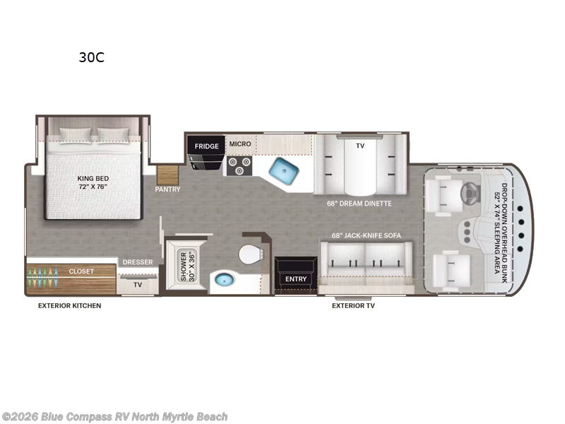 2026 Thor Motor Coach Resonate 30C - New Class A For Sale by Blue Compass RV North Myrtle Beach in Longs, South Carolina features Slideout