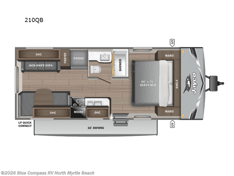2026 Jayco Jay Flight SLX 210QB - New Travel Trailer For Sale by Blue Compass RV North Myrtle Beach in Longs, South Carolina