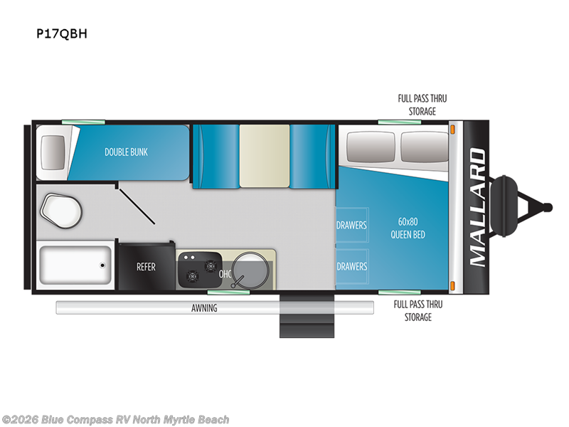 2021 Heartland Mallard 17QBH - Used Travel Trailer For Sale by Blue Compass RV North Myrtle Beach in Longs, South Carolina