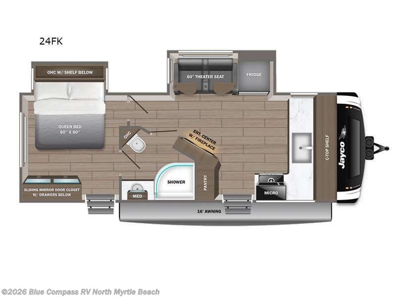 2026 Jayco Jay Feather 24FK - New Travel Trailer For Sale by Blue Compass RV North Myrtle Beach in Longs, South Carolina features Slideout