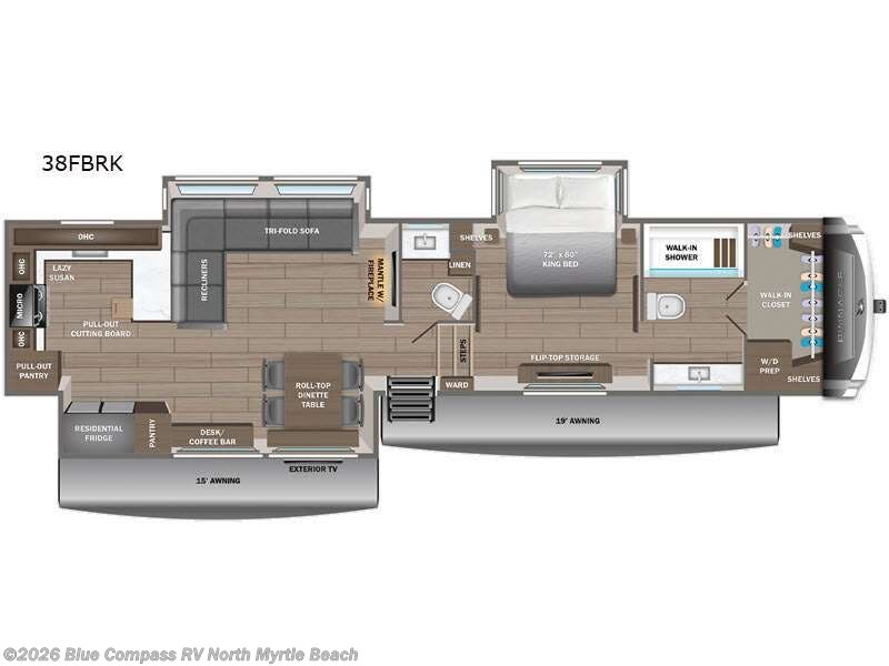 2027 Jayco Pinnacle 38FBRK - New Fifth Wheel For Sale by Blue Compass RV North Myrtle Beach in Longs, South Carolina features Slideout