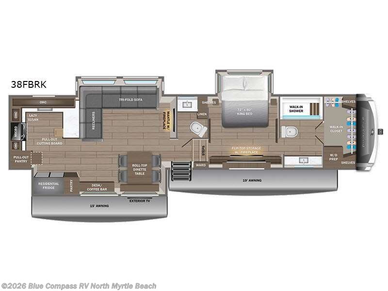 2027 Jayco Pinnacle 38FBRK - New Fifth Wheel For Sale by Blue Compass RV North Myrtle Beach in Longs, South Carolina features Slideout