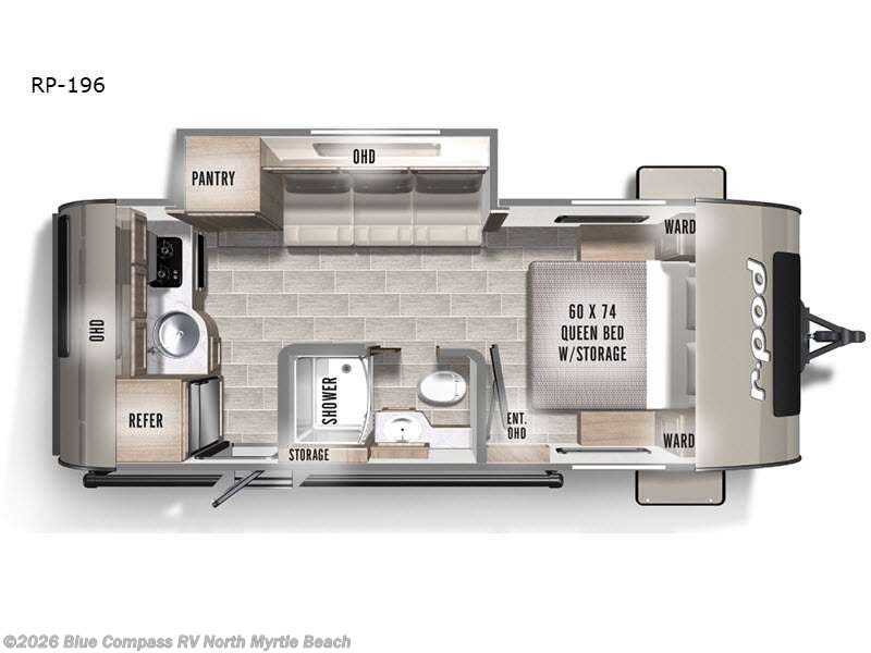 2021 Forest River R Pod RP-196 - Used Travel Trailer For Sale by Blue Compass RV North Myrtle Beach in Longs, South Carolina features Slideout