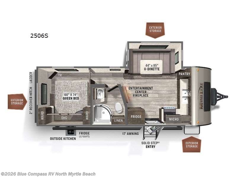 2021 Rockwood Rockwood Mini Lite 2506S - Used Travel Trailer For Sale by Blue Compass RV North Myrtle Beach in Longs, South Carolina features Slideout