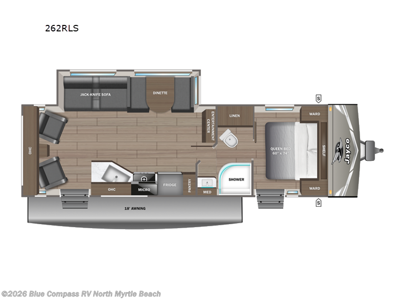 2027 Jayco Jay Flight 262RLS - New Travel Trailer For Sale by Blue Compass RV North Myrtle Beach in Longs, South Carolina features Slideout