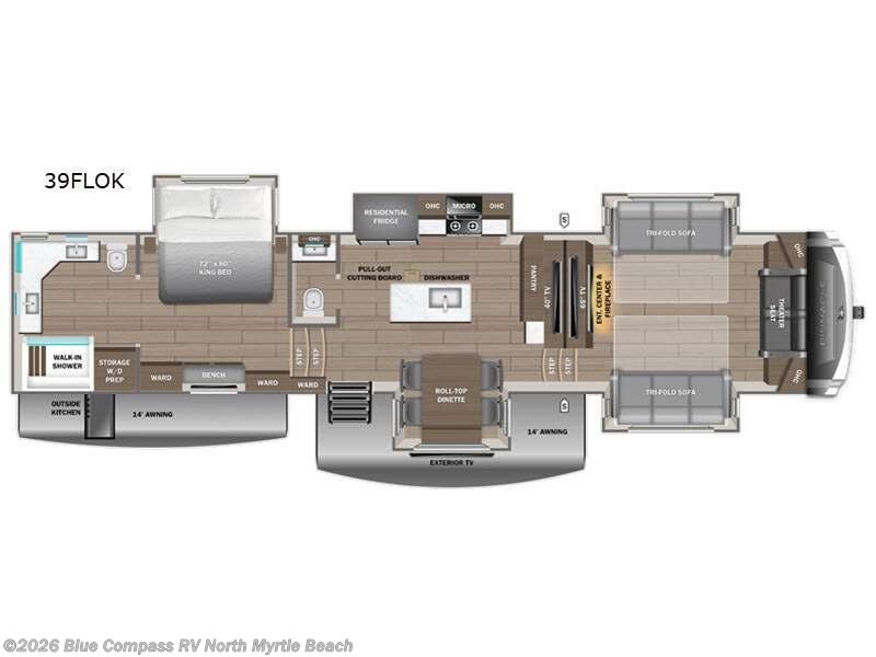 2027 Jayco Pinnacle 39FLOK - New Fifth Wheel For Sale by Blue Compass RV North Myrtle Beach in Longs, South Carolina features Slideout