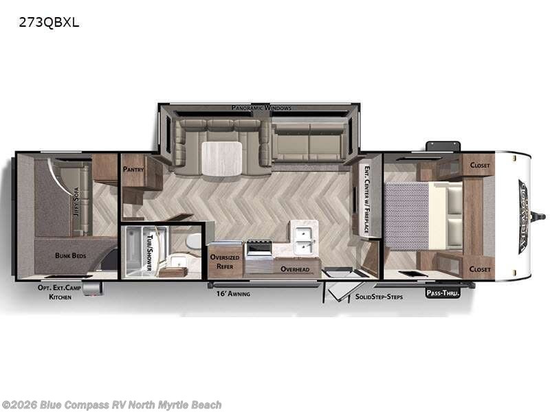 2022 Forest River Wildwood 273QBXL - Used Travel Trailer For Sale by Blue Compass RV North Myrtle Beach in Longs, South Carolina features Slideout