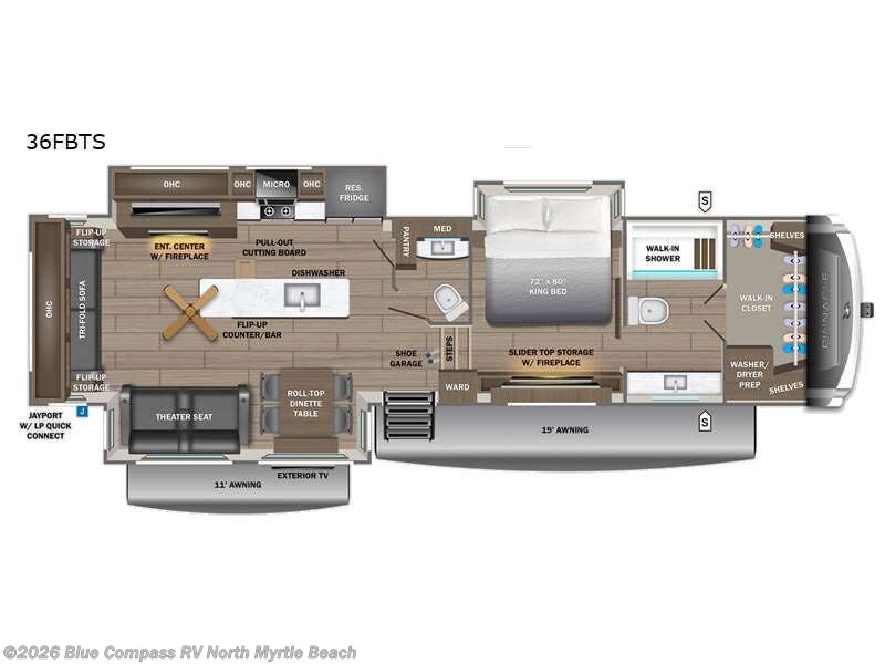 2027 Jayco Pinnacle 36FBTS - New Fifth Wheel For Sale by Blue Compass RV North Myrtle Beach in Longs, South Carolina features Slideout
