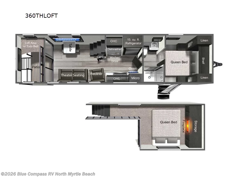 2024 Dutchmen Aspen Trail 390LOFT - Used Travel Trailer For Sale by Blue Compass RV North Myrtle Beach in Longs, South Carolina