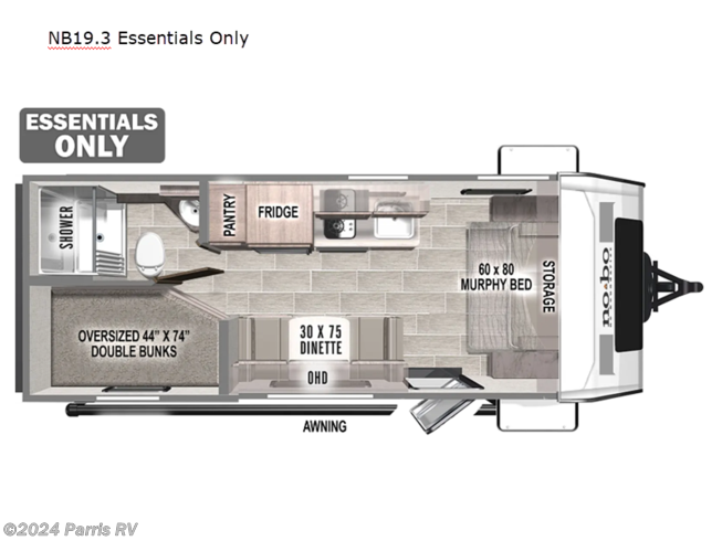 2024 Forest River No Boundaries NB19.3 Essentials Only - New Travel Trailer For Sale by Parris RV in Murray, Utah
