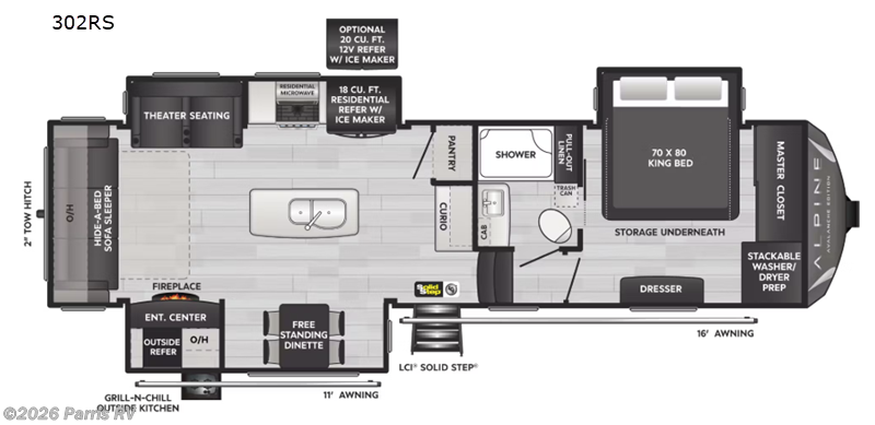 2025 Keystone Alpine Avalanche Edition 302RS - New Fifth Wheel For Sale by Parris RV in Murray, Utah features Slideout