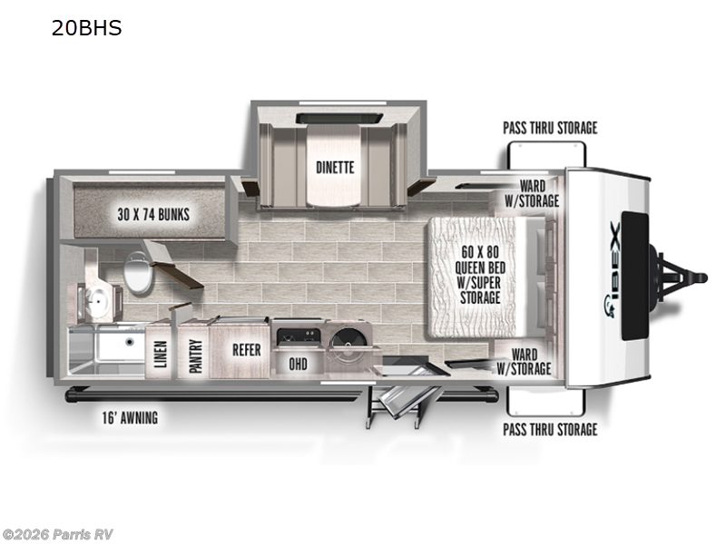 2022 Forest River IBEX 20BHS - Used Travel Trailer For Sale by Parris RV in Murray, Utah features Slideout