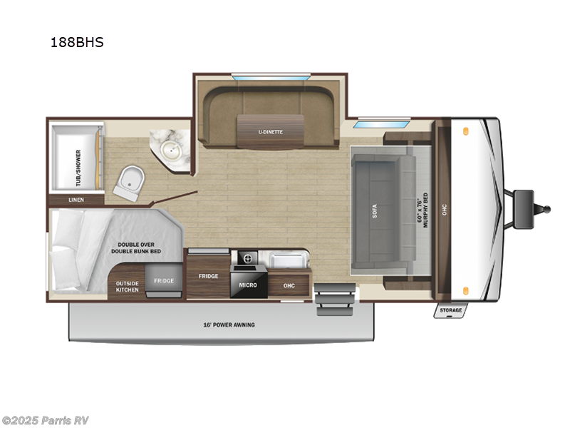 2025 Highland Ridge Open Range Conventional 188BHS - New Travel Trailer For Sale by Parris RV in Murray, Utah features Slideout