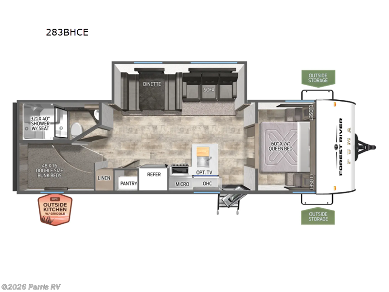 2026 Forest River Puma Camping Edition 283BHCE - New Travel Trailer For Sale by Parris RV in Murray, Utah features Slideout