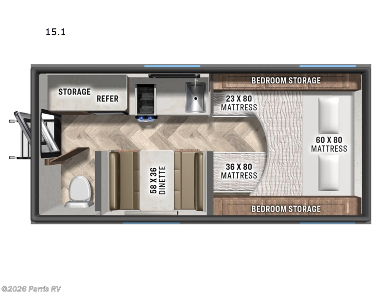 2026 Palomino O.V.E 15.1 - New Travel Trailer For Sale by Parris RV in Murray, Utah