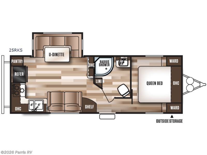2018 Forest River Wildwood 25RKS - Used Travel Trailer For Sale by Parris RV in Murray, Utah features Slideout