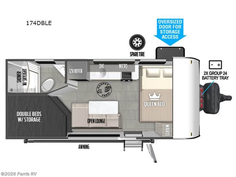 2026 Forest River Salem FSX 174DBLE - New Travel Trailer For Sale by Parris RV in Murray, Utah