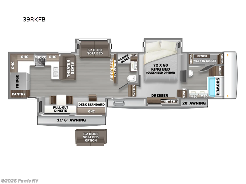 2026 Forest River RiverStone 39RKFB - New Fifth Wheel For Sale by Parris RV in Murray, Utah features Slideout