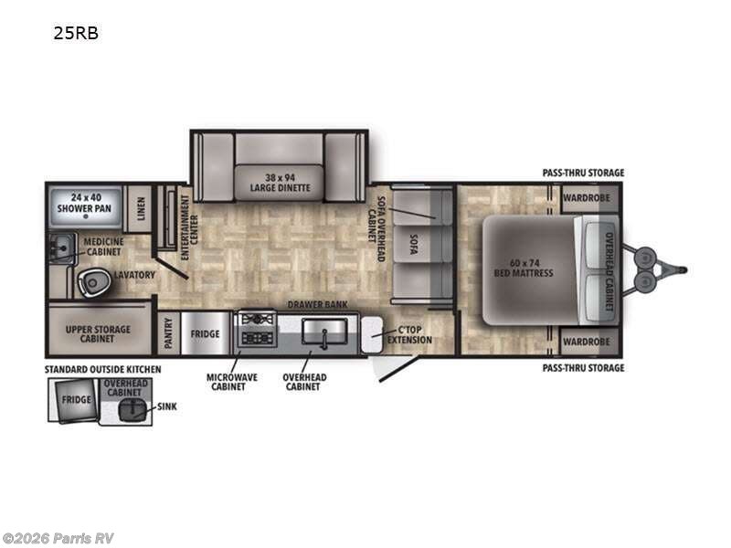 2022 Shasta Shasta 25RB - Used Travel Trailer For Sale by Parris RV in Murray, Utah features Slideout