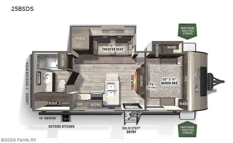 2021 Forest River Flagstaff Micro Lite 25BSDS - Used Travel Trailer For Sale by Parris RV in Murray, Utah features Slideout
