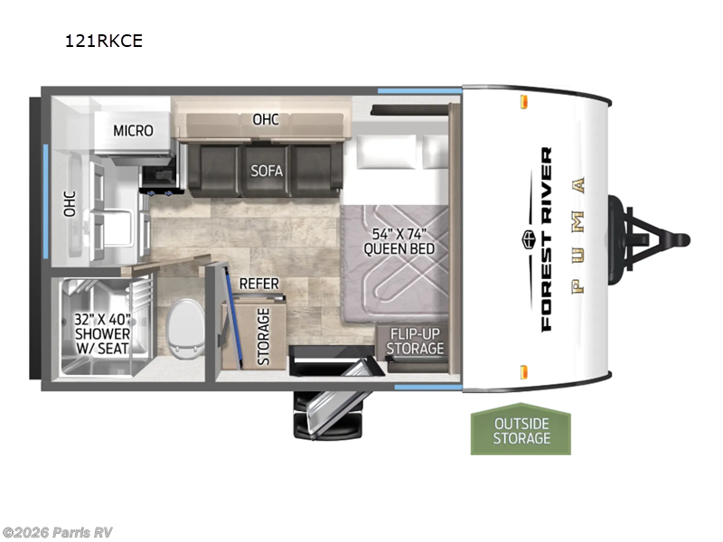 2026 Forest River Puma Camping Edition 121RKCE - New Travel Trailer For Sale by Parris RV in Murray, Utah