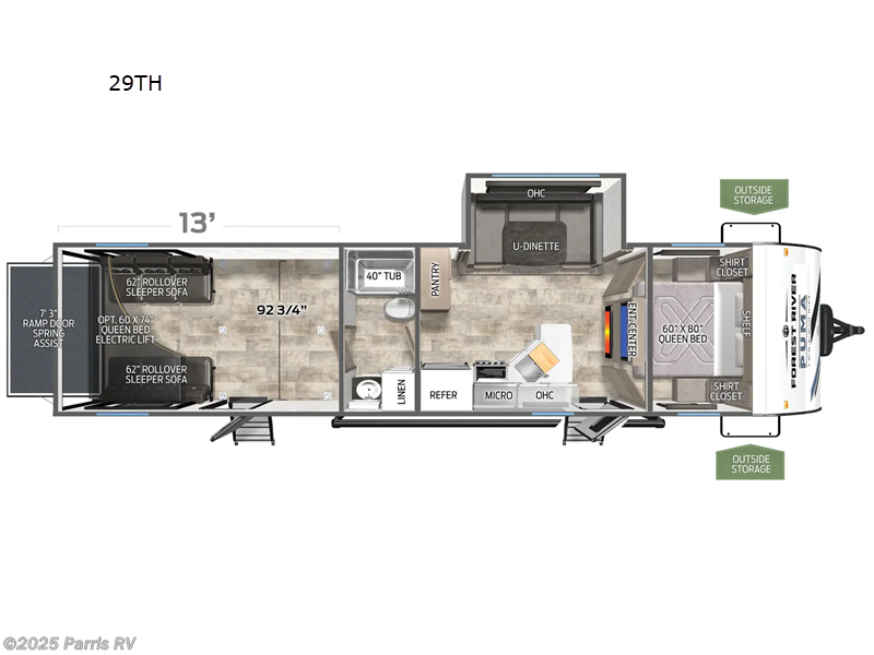 2026 Palomino Puma Unleashed 29TH - New Toy Hauler For Sale by Parris RV in Murray, Utah features Slideout