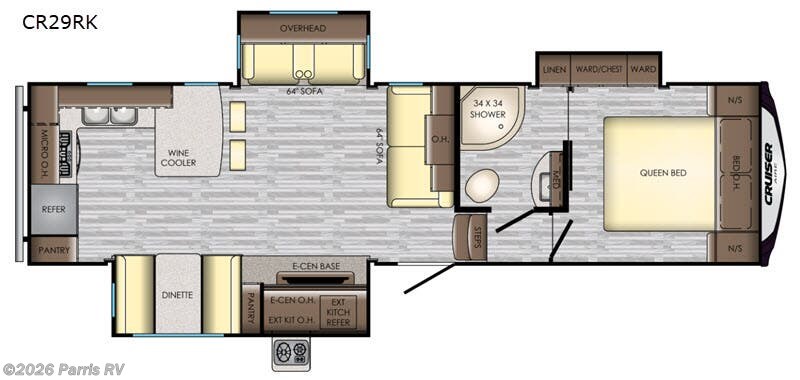 2019 CrossRoads Cruiser Aire CR29RK - Used Fifth Wheel For Sale by Parris RV in Murray, Utah features Slideout