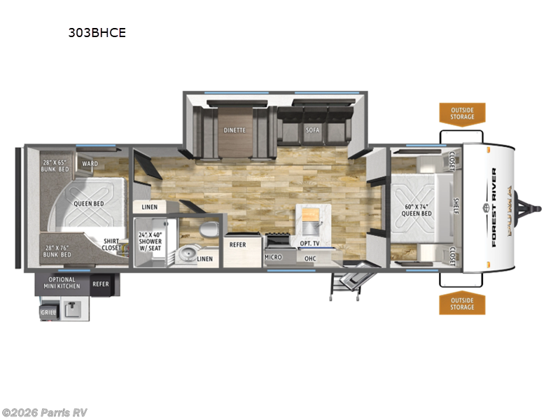 2026 Forest River Puma Camping Edition 303BHCE - New Travel Trailer For Sale by Parris RV in Murray, Utah features Slideout